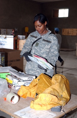 Sustainment Brigade Mail Clerks Boost Taji Morale