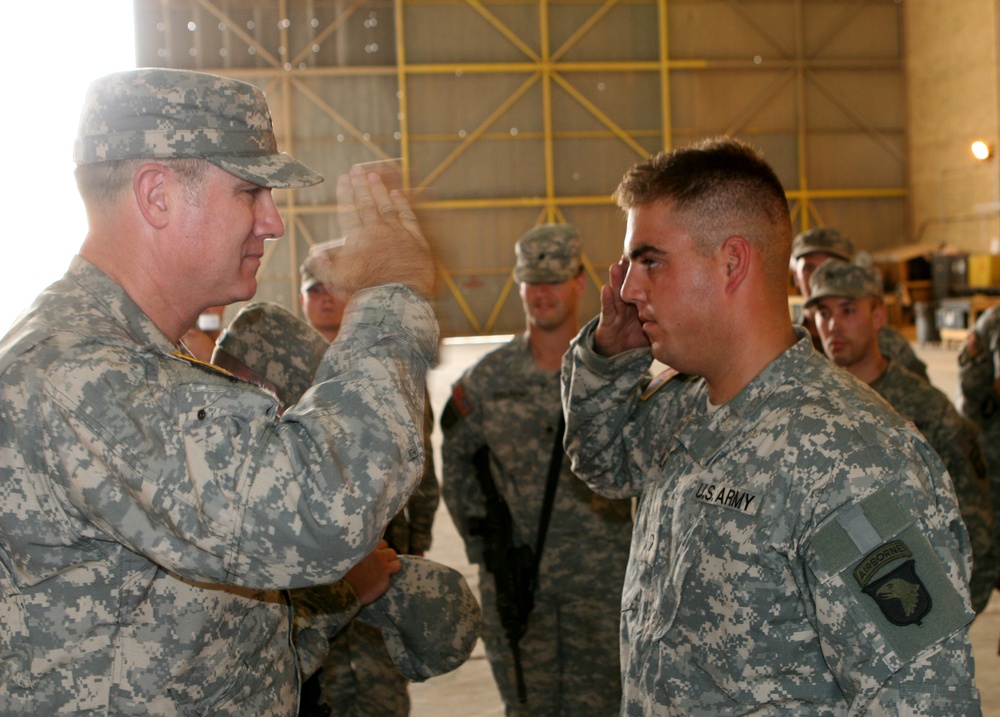 Maj. Gen. Pillsbury visits COB Speicher