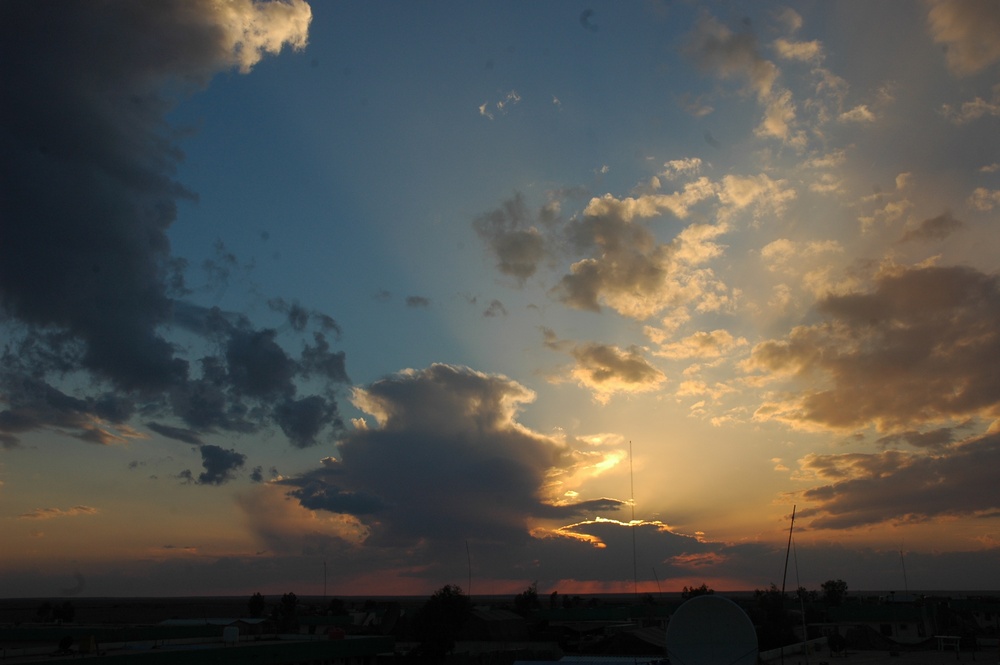 A sunset at Camp Korean Village