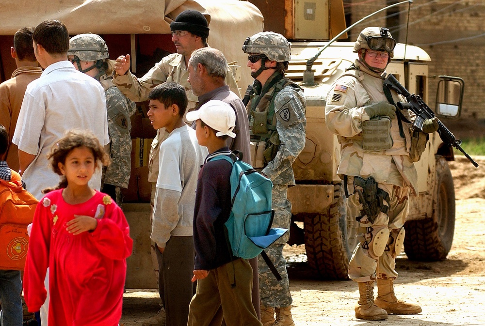 Civil Affairs Provide Humanitarian Assistance In Baghdad