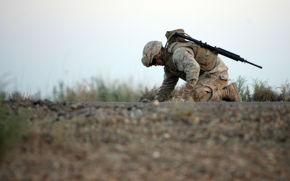 Marines keep the roads clear