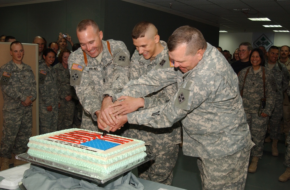 Cutting the cake