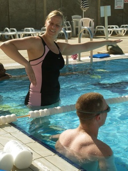 Soldiers dive into swim lessons