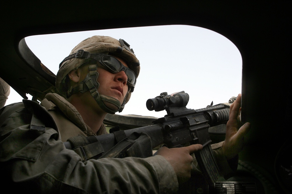 patrolling the streets of Habbaniyah