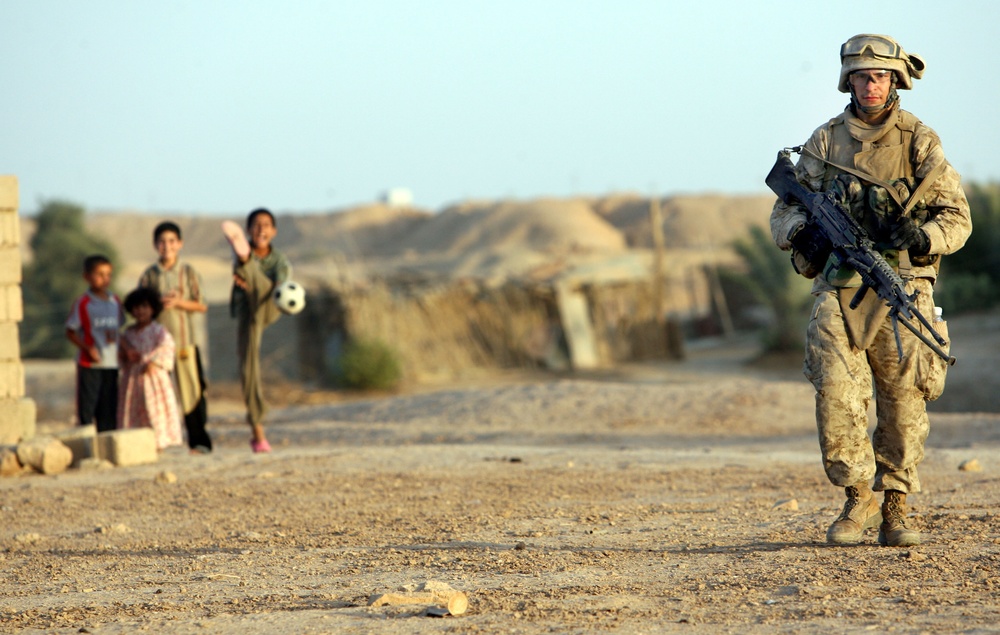 patrolling the streets of Habbaniyah