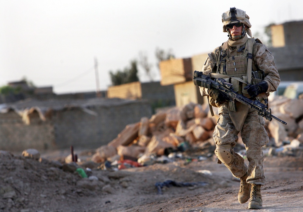 patrolling the streets of Habbaniyah