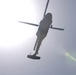 Blackhawk flies over Camp Taji, Iraq, Ammo Holding Area
