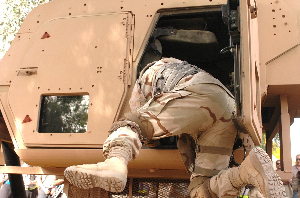 Humvee Egress Assistance Trainer