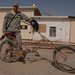 Soldier makes chopper-style bicycle