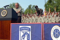Bush Vows Troops Will Not Have Died in Vain