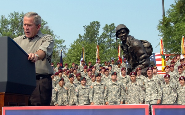 Bush Vows Troops Will Not Have Died in Vain