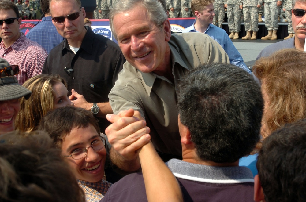 President Bush Visits Fort Bragg for Independence Day