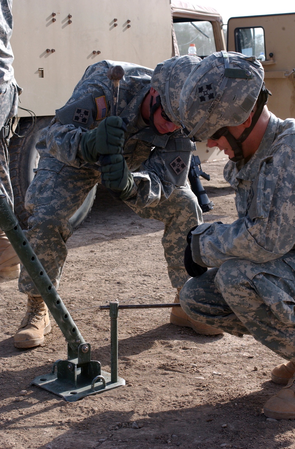 MND-B Soldiers Raise 100-foot Tower, Ensure Combat Readiness