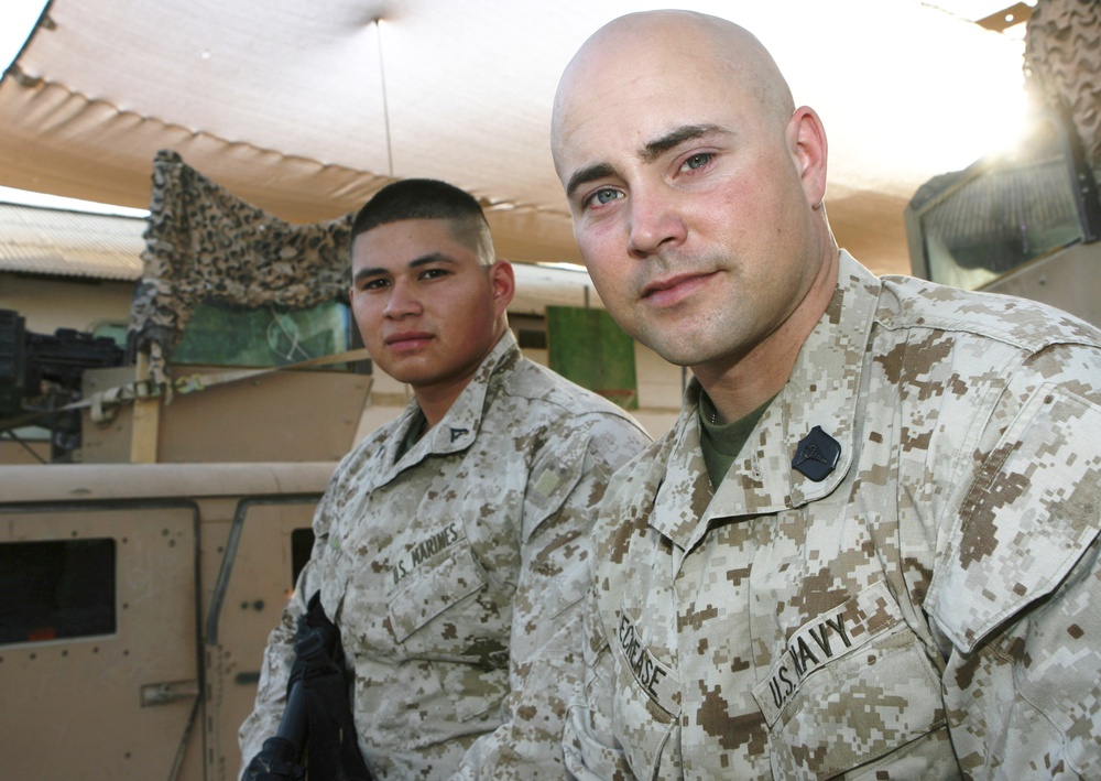 Navy corpsmen save Marine lives
