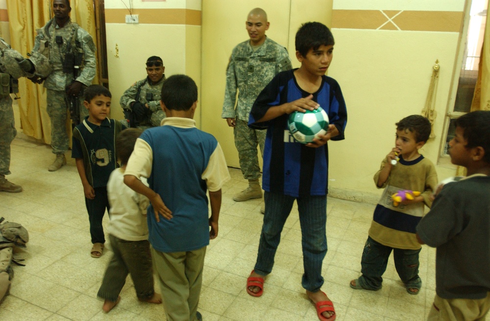 Stryker Brigade Combat Team visited several Iraqi schools