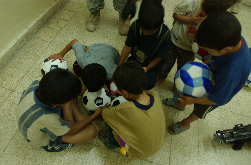 Stryker Brigade Combat Team visited several Iraqi schools