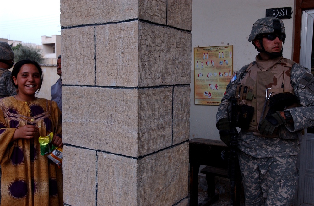 Stryker Brigade Combat Team visited several Iraqi schools