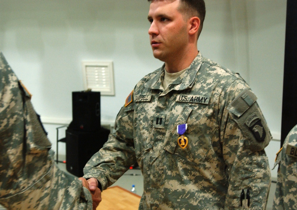 Engineer Battalion honors six Soldiers with the Purple Heart