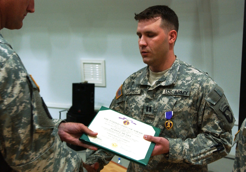 Engineer Battalion honors six Soldiers with the Purple Heart