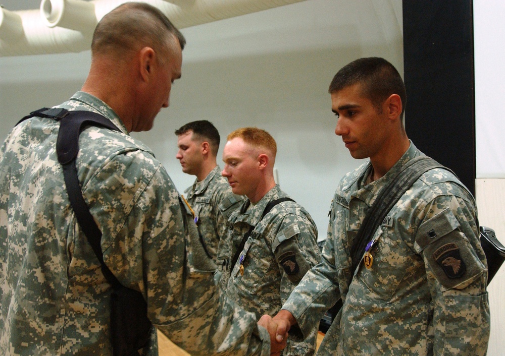 DVIDS - Images - Engineer Battalion honors six Soldiers with the Purple ...