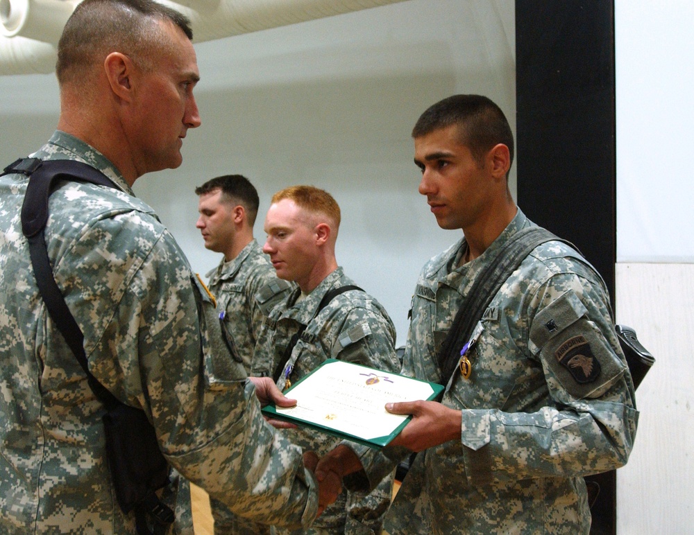 Engineer Battalion honors six Soldiers with the Purple Heart