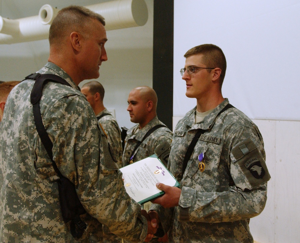 DVIDS - Images - Engineer Battalion honors six Soldiers with the Purple ...