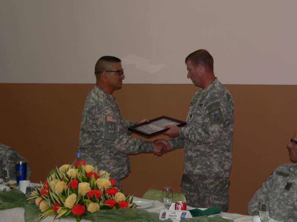 Sgt. Maj. of the Army Preston visits FOB Marez