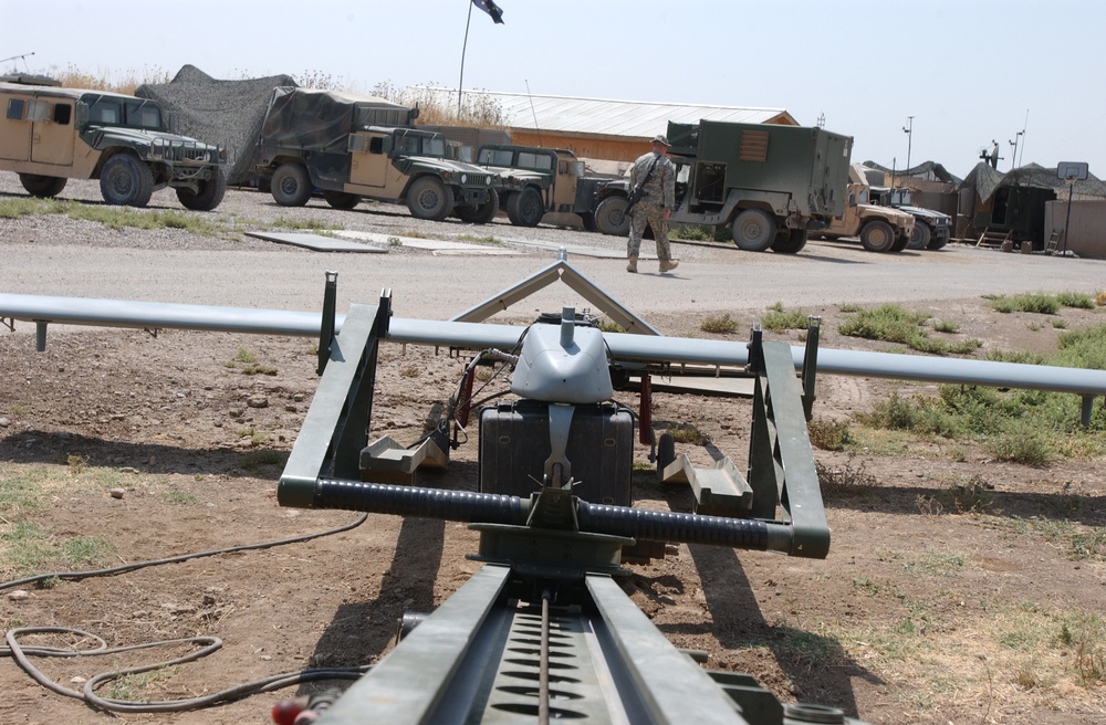 Unmanned vehicle takes flight over FOB Diamondback