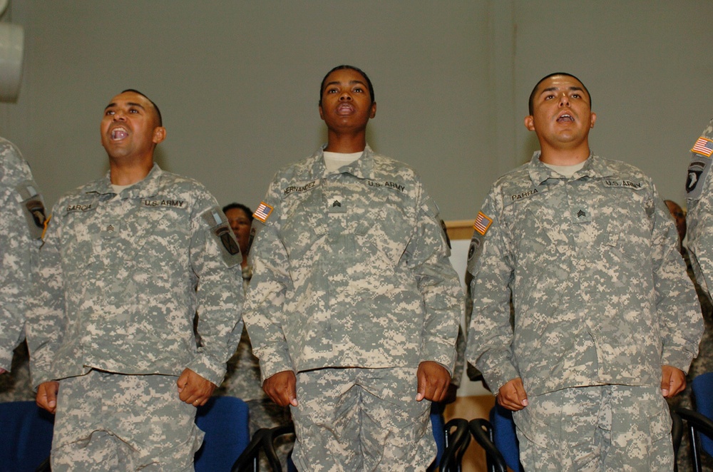 NCO Induction Ceremony at Q-West