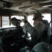 Spc. Berry performs a radio check