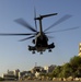 A MH-53M IV Pave Low helicopter lands at the U.S. Embassy in Beirut