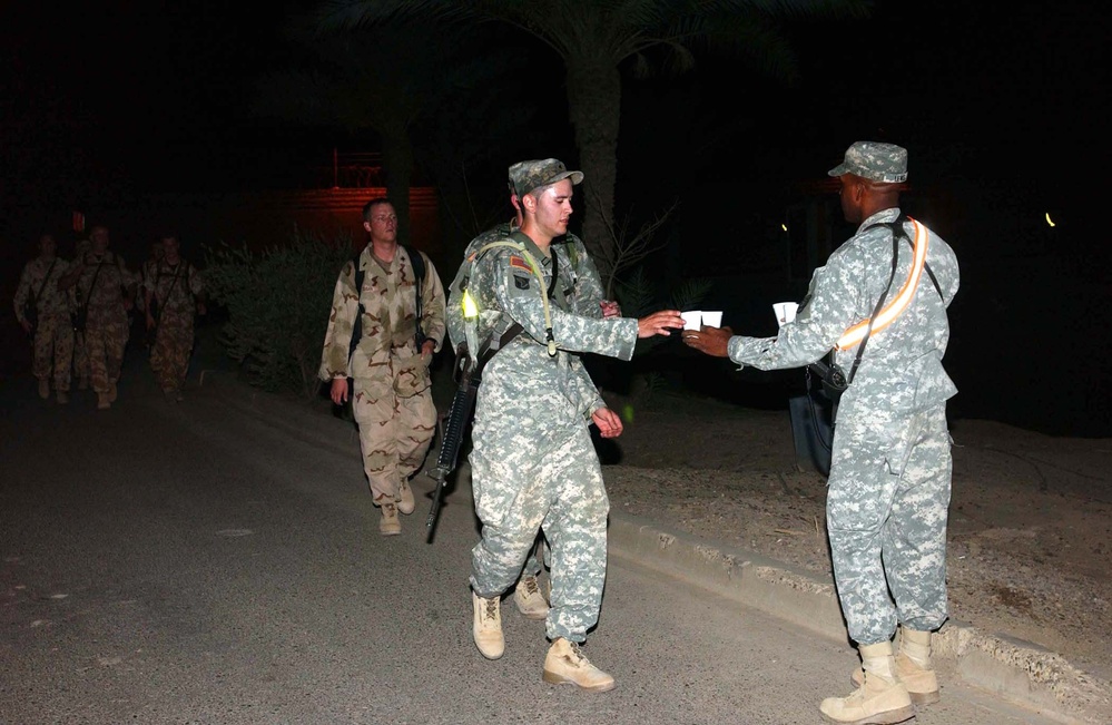 Soldiers Run in Danish Contingency March