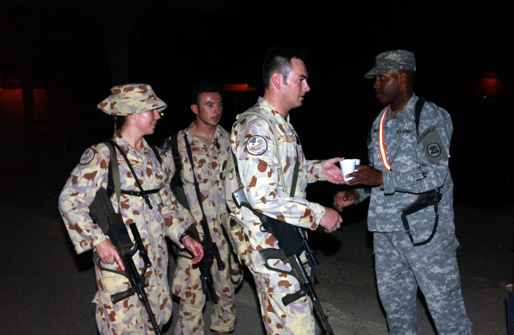 Soldiers Run in Danish Contingency March