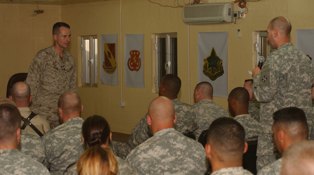 Gen. Pace visits Camp Liberty, assures troops they have support