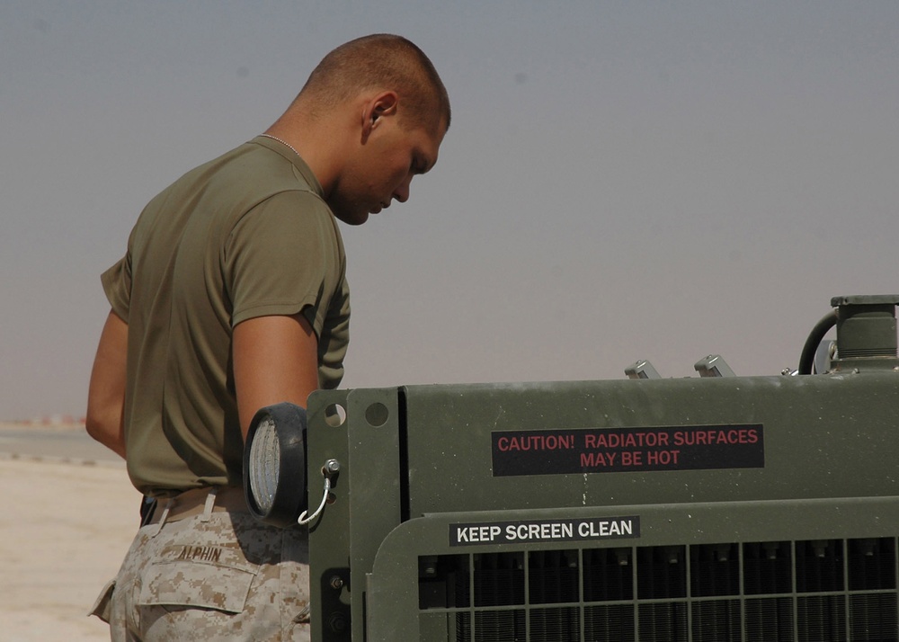 EAF Marines Ensure Pilots Safety on Runways at Al Asad