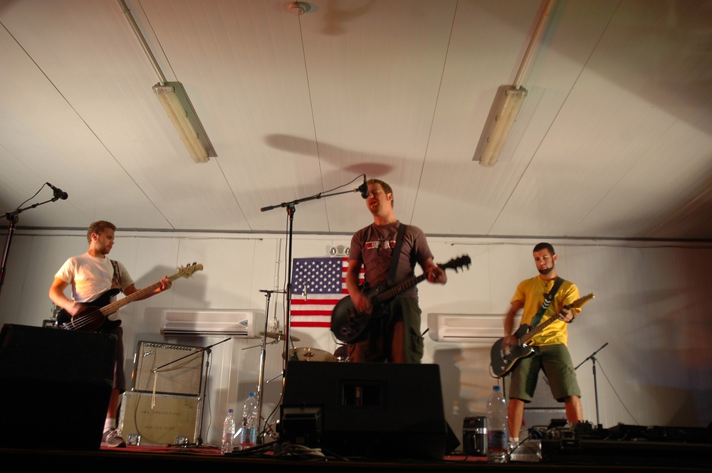 California Rock Band Plays for Service Members