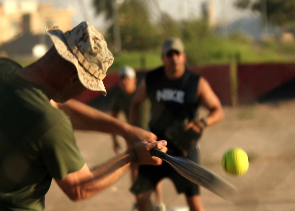MACG-38 Heats Up Softball Rivalry Between Squadrons in Iraq
