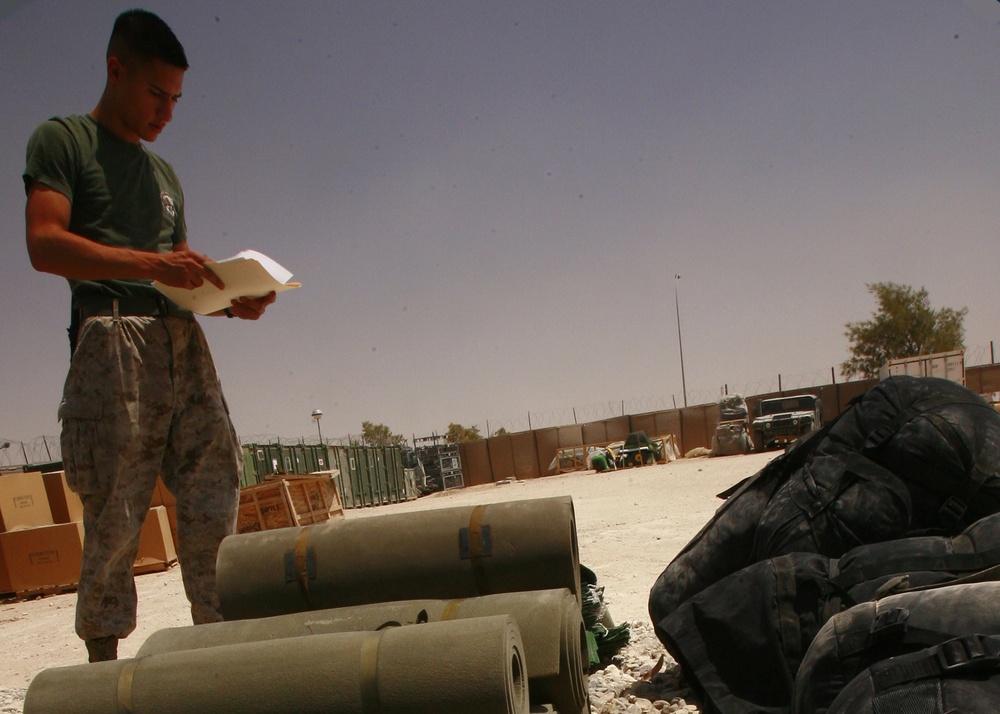 Wing Marines Keep Supplies Ready at Al Asad