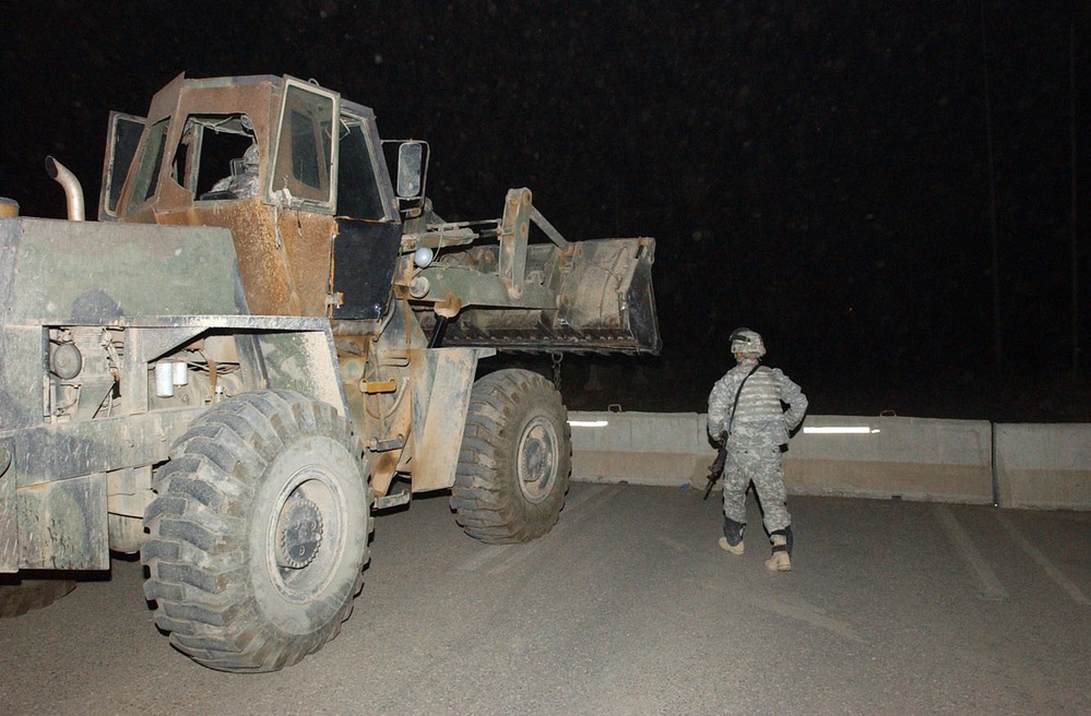 Barriers moved from FOB Courage