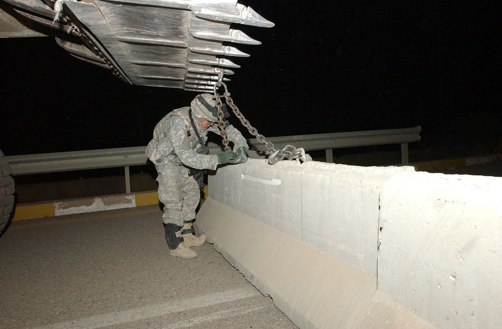 Barriers moved from FOB Courage