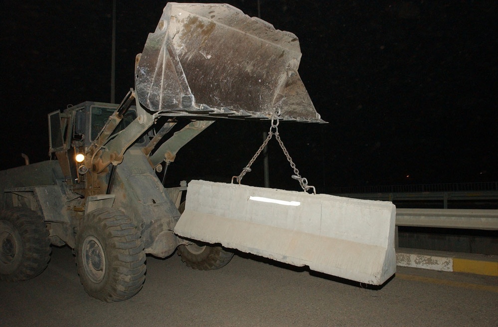 Barriers moved from FOB Courage