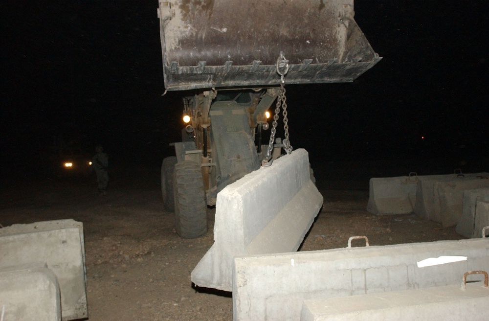 Barriers moved from FOB Courage