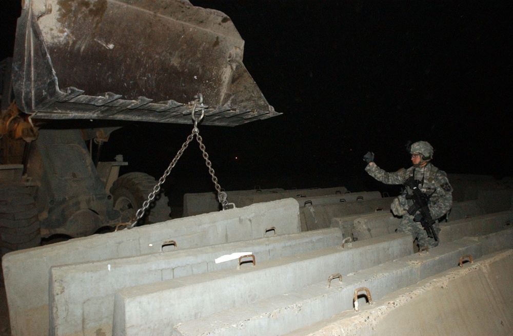 Barriers moved from FOB Courage