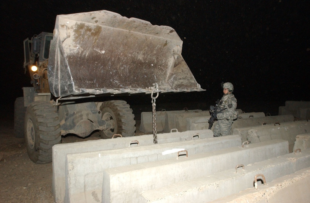 Barriers moved from FOB Courage