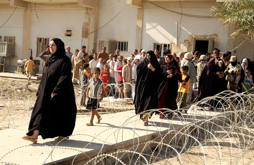 Iraqis Enter Secured Area