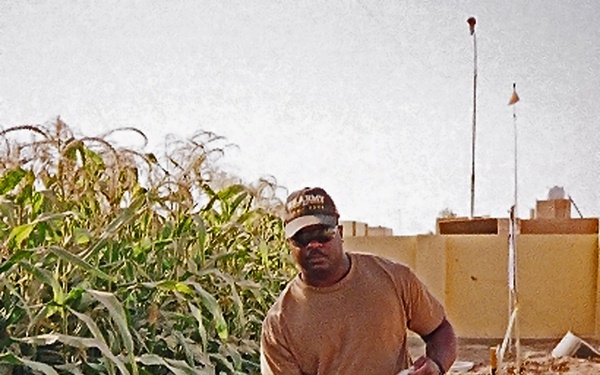 Soldier Uses Personal Time to Grow Garden In Iraq