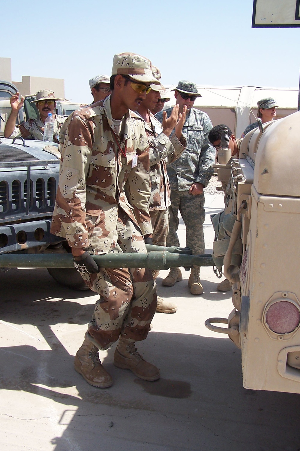 IA soldiers get behind wheel with help from 16th Eng. Bde. motor pool secti