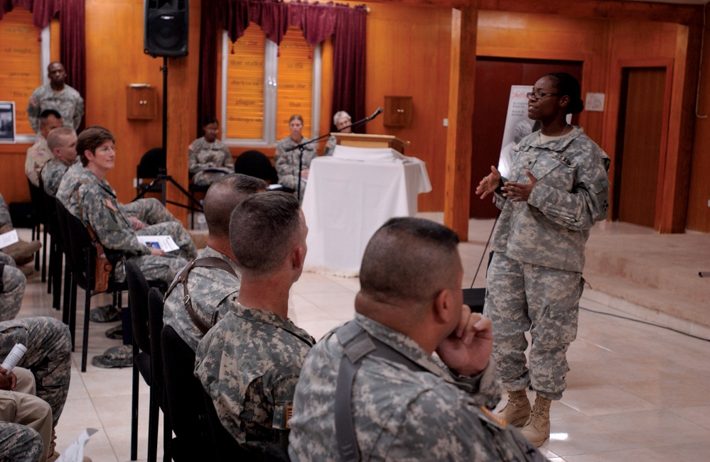 Camp Liberty Soldiers celebrate Women's Equality Day