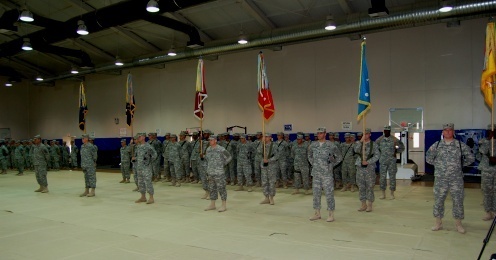 3rd IBCT, 25th ID Stand at Attention During Mission Transition Ceremony, Ki