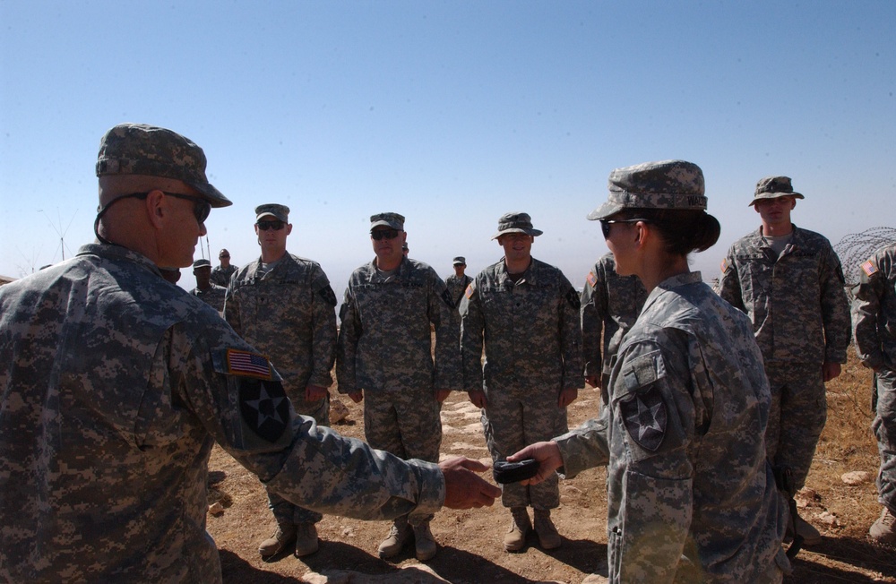 Deputy Brigade Comander Visits With 3rd Stryker Brigade Troops